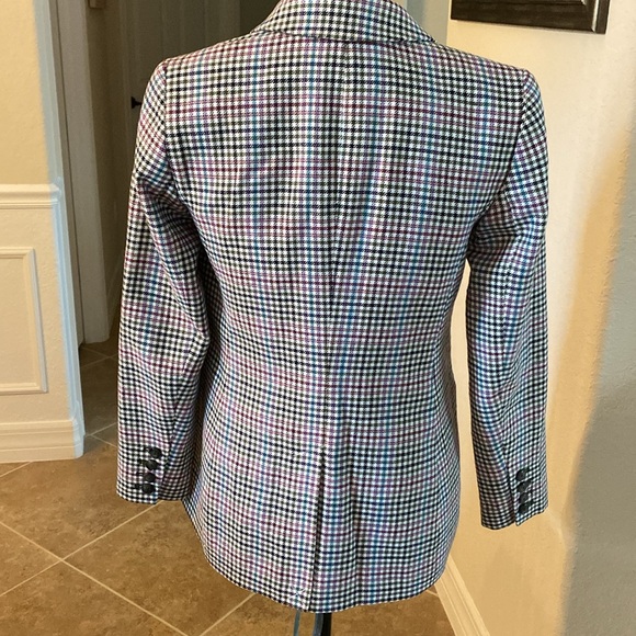 Talbots checked blazer, 1 button front, size 2P - Picture 4 of 7